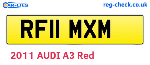 RF11MXM are the vehicle registration plates.
