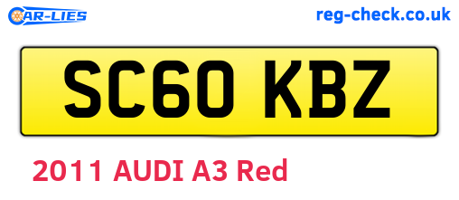 SC60KBZ are the vehicle registration plates.