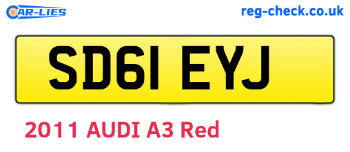 SD61EYJ are the vehicle registration plates.