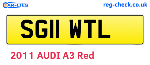 SG11WTL are the vehicle registration plates.