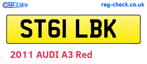 ST61LBK are the vehicle registration plates.