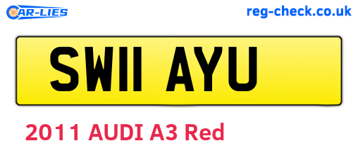 SW11AYU are the vehicle registration plates.