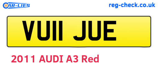 VU11JUE are the vehicle registration plates.