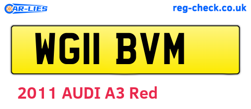 WG11BVM are the vehicle registration plates.