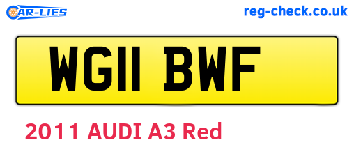 WG11BWF are the vehicle registration plates.