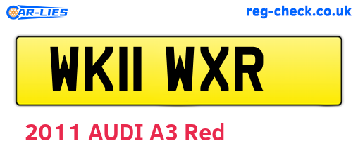 WK11WXR are the vehicle registration plates.