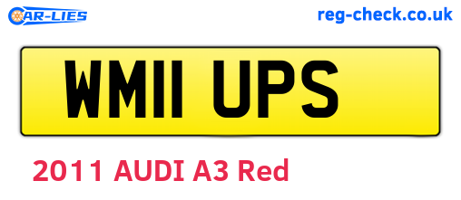WM11UPS are the vehicle registration plates.