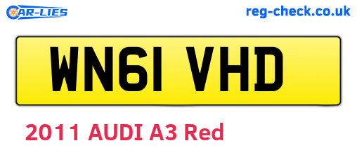 WN61VHD are the vehicle registration plates.