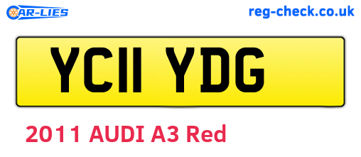 YC11YDG are the vehicle registration plates.