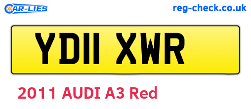 YD11XWR are the vehicle registration plates.
