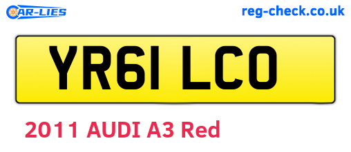 YR61LCO are the vehicle registration plates.
