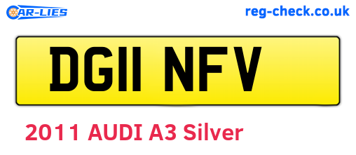 DG11NFV are the vehicle registration plates.