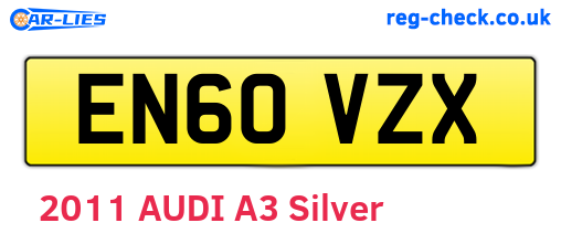 EN60VZX are the vehicle registration plates.