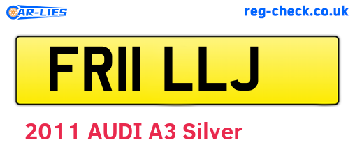 FR11LLJ are the vehicle registration plates.