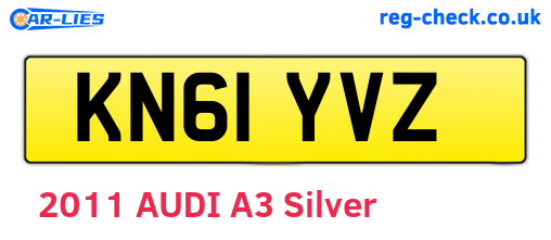 KN61YVZ are the vehicle registration plates.