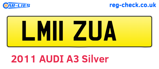 LM11ZUA are the vehicle registration plates.