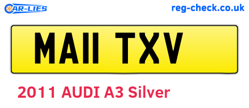 MA11TXV are the vehicle registration plates.