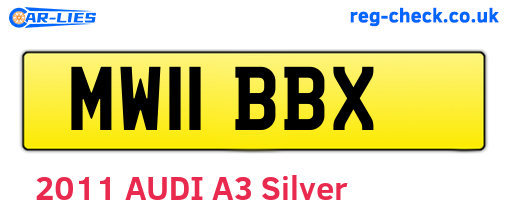 MW11BBX are the vehicle registration plates.
