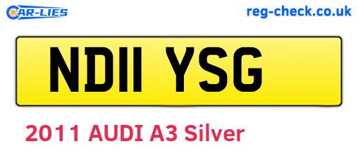 ND11YSG are the vehicle registration plates.