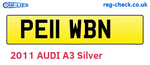 PE11WBN are the vehicle registration plates.