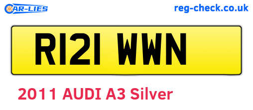 R121WWN are the vehicle registration plates.