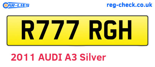 R777RGH are the vehicle registration plates.