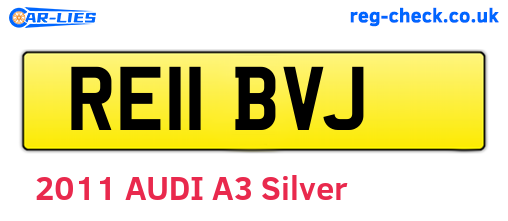 RE11BVJ are the vehicle registration plates.
