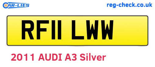 RF11LWW are the vehicle registration plates.