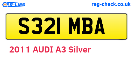 S321MBA are the vehicle registration plates.