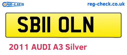 SB11OLN are the vehicle registration plates.