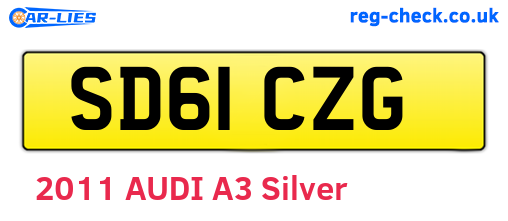 SD61CZG are the vehicle registration plates.