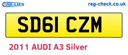 SD61CZM are the vehicle registration plates.