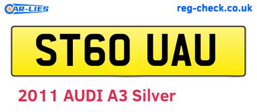 ST60UAU are the vehicle registration plates.