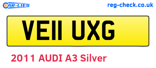 VE11UXG are the vehicle registration plates.