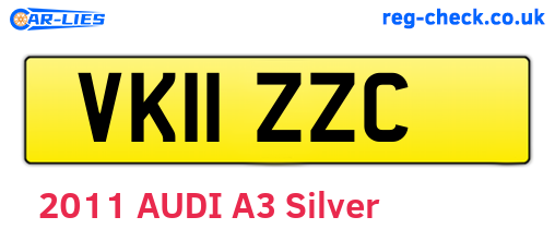 VK11ZZC are the vehicle registration plates.