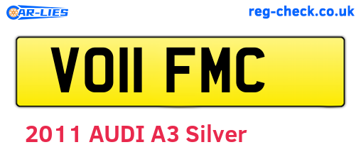 VO11FMC are the vehicle registration plates.