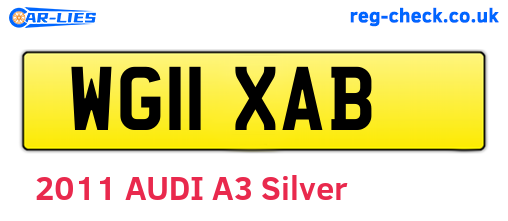 WG11XAB are the vehicle registration plates.