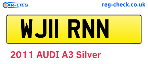 WJ11RNN are the vehicle registration plates.