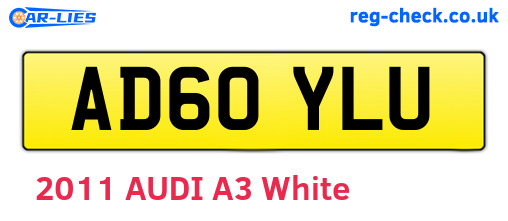 AD60YLU are the vehicle registration plates.