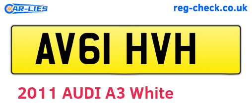 AV61HVH are the vehicle registration plates.