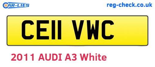 CE11VWC are the vehicle registration plates.