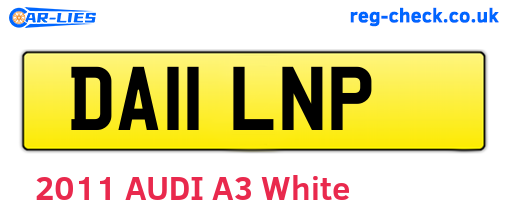DA11LNP are the vehicle registration plates.