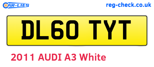 DL60TYT are the vehicle registration plates.