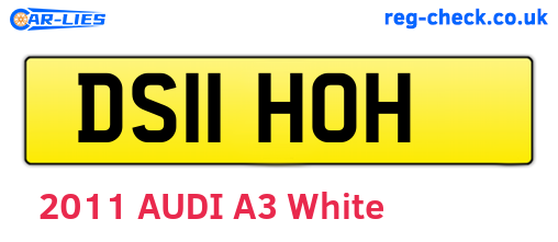 DS11HOH are the vehicle registration plates.