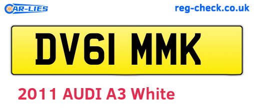 DV61MMK are the vehicle registration plates.