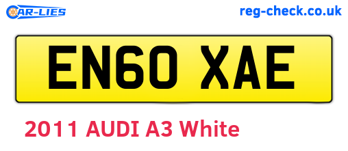 EN60XAE are the vehicle registration plates.