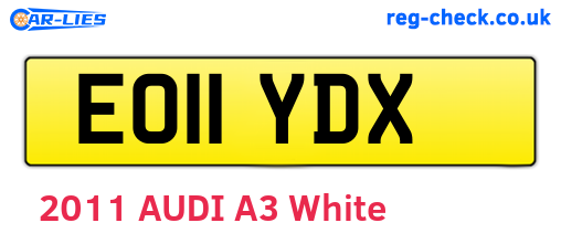 EO11YDX are the vehicle registration plates.