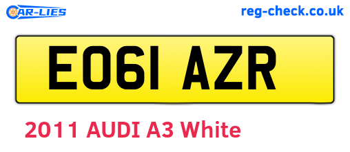 EO61AZR are the vehicle registration plates.