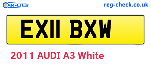 EX11BXW are the vehicle registration plates.