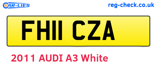 FH11CZA are the vehicle registration plates.